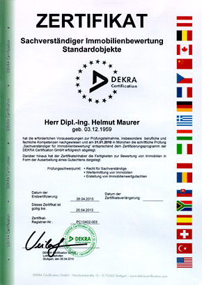 Dekra-Zertifikat